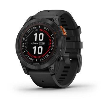 Fenix 7 Pro - 太阳能版（无 Wi-Fi）。(图片来源：Garmin）