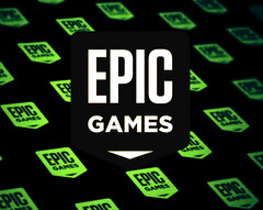 Epic Games 此前曾在 2024 年 12 月免费赠送了《黑暗与暗黑》。图：Epic Games Store 徽标叠加在带有更多徽标的风格化背景上。(图片来源：Epic Games Store）