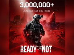宣布《Ready or Not》售出 300 万册的横幅（图片来源：Void Interactive X）