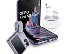 OPPO销售的Find N2 Flip有星空黑和月光紫两种配色。(图片来源：Oppo)