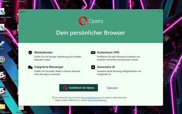 该 Opera 安装提示弹出时未发出警告