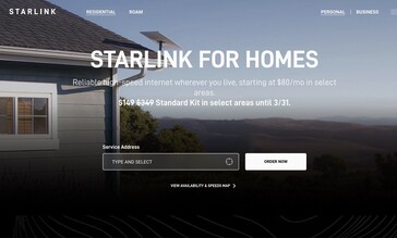 星链住宅登陆页面。(图片来源：SpaceX）