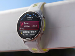 先行者 970 的白石色和半透明黄色组合。(图片来源：Garmin）