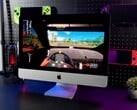 在搭载 SteamOS 的 2019Apple iMac 上运行的《极限竞速：地平线 5》游戏画面，屏幕上可见 FPS 叠加。(图片来源：YouTube 上的 ETA PRIME）