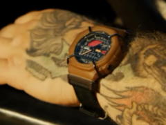 一段新视频展示了即将推出的 G-Shock x Baklava GA-2100X 手表（如图）。(图片来源：bambambaklava via Instagram）