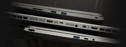 笔记本电脑的端口（图片来源：Tuxedo）