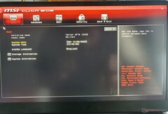 MSI Vector GP76 BIOS。主页