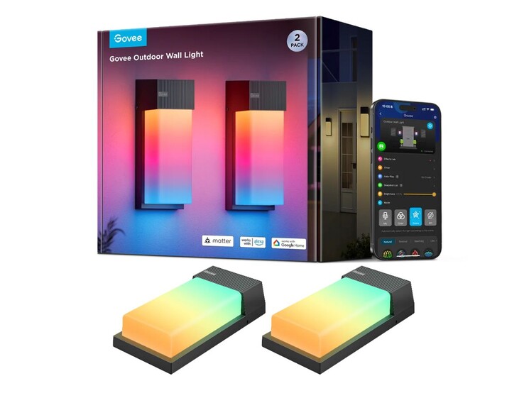 较早的 Govee 户外壁灯（如图）于 2024 年推出。(图片来源：Govee）