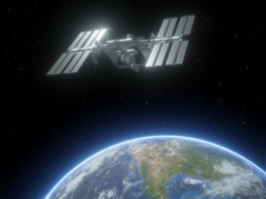 地球上空国际空间站上的 OCO-3（如图）。(图片来源：美国国家航空航天局）