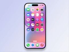 显示圆形应用图标的渲染图，来自据称接近最终版本的 iOS 19。(图片来源：YouTube 上的 fpt）