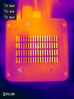 GMKtec NucBoc K17 正在进行压力测试（底视图）