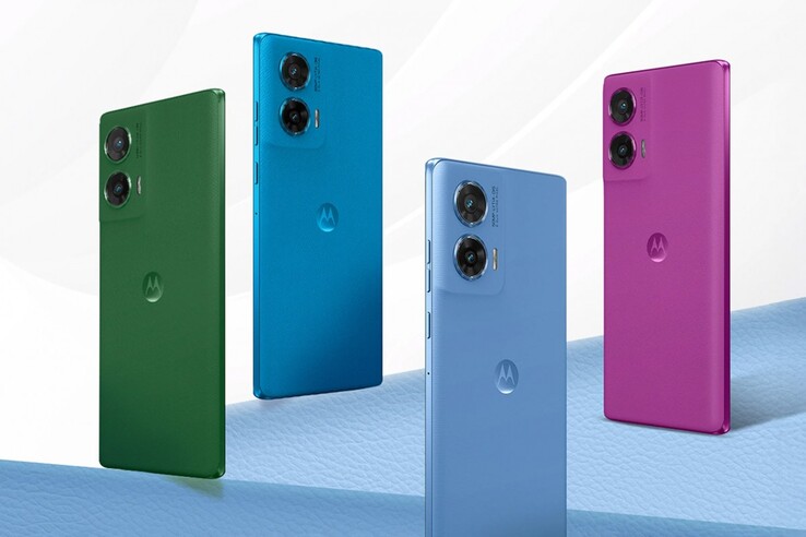 Moto G96 5G 有绿色牧场、卡特兰兰、阿什利蓝和德累斯顿蓝四种配色（图片来源：摩托罗拉）