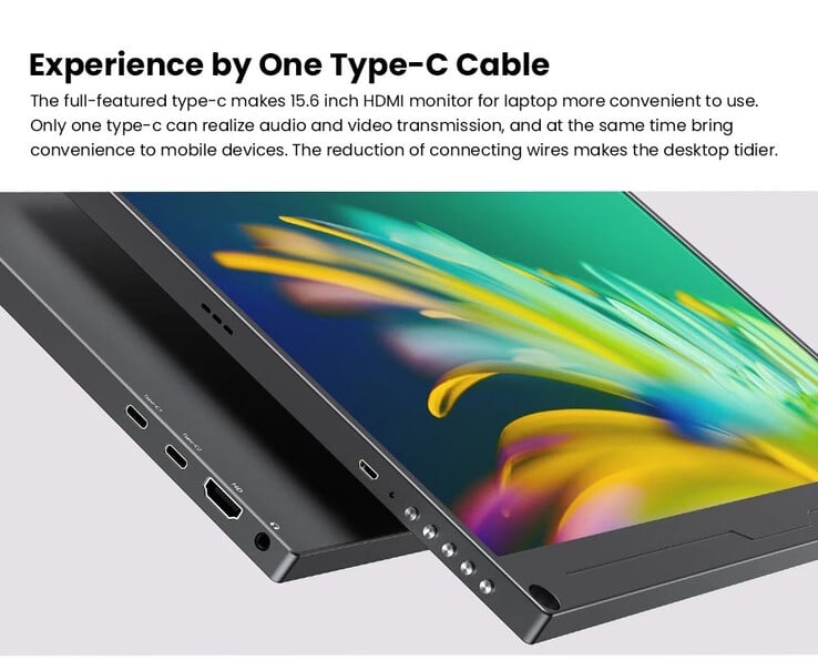 这款便携式 4K 监视器有多种连接选项（图片来源：UPerfect）