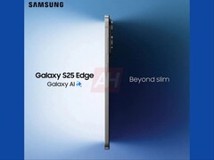 Galaxy S25 Edge 泄露的图片显示了这款超薄手机的侧面轮廓。(图片来源：Android Headlines）