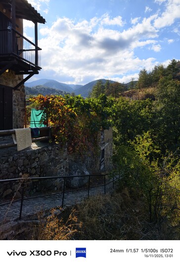 Vivo X300 Pro 24 mm 原始照明。