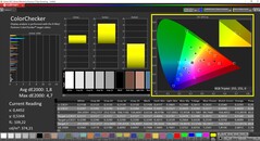 CalMAN ColorChecker已校准（DCI P3目标色彩空间）。