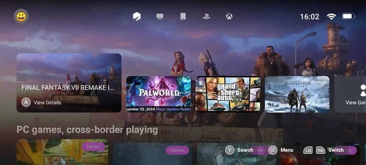 GameHub 用户界面为英文，非常清晰（图片来源：GameHub）
