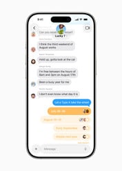 iMessage 民意调查（图片来源：Apple)