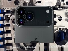 Apple iPhone 17 Pro 很可能采用受 Pixel 启发的摄像头阵列。(图片来源：@MajinBu, FPT via YouTube）