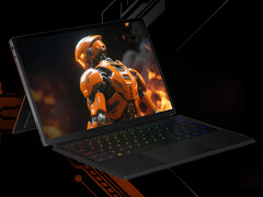 OneXPlayer Super X 采用横向显示屏，与 OneXPlayer X1 系列不同。(图片来源：One-Netbook - 已编辑）