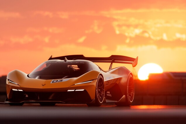 科尔维特 CX.R Vision Gran Turismo 采用科尔维特赛车标志性的黄黑涂装（图片来源：通用汽车）