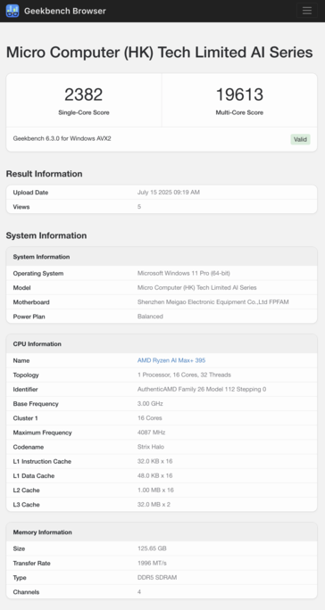 (图片来源：Geekbench）