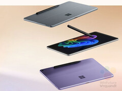 Surface Pro 12&quot; 将有海洋色、铂金色和紫罗兰色，并配有配套的键盘配件。(图片来源：Roland Quandt &amp;amp; WinFuture）