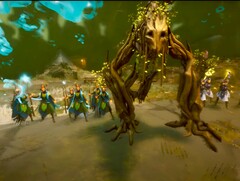 Wartorn 截图显示了与精灵和法师并肩作战的树人部队