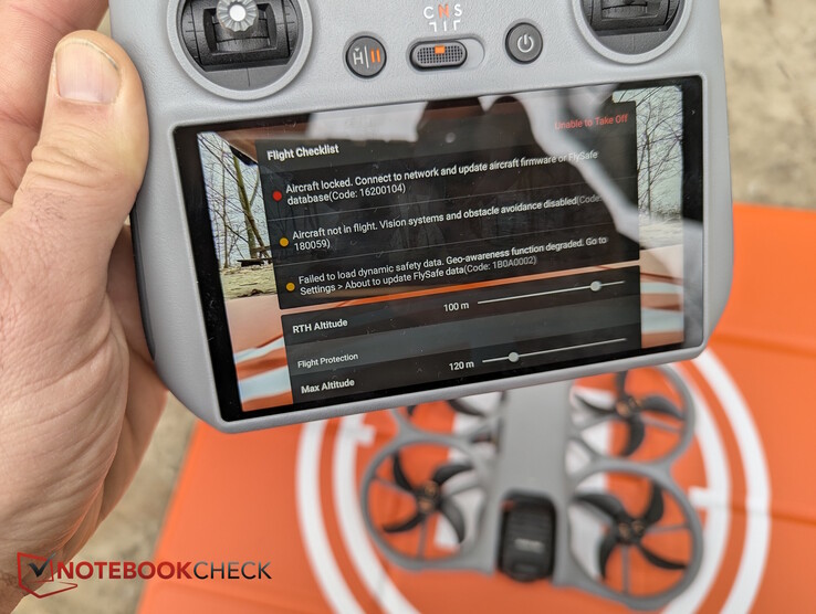 无人机受阻，无法起飞