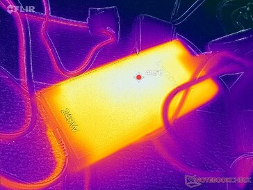 运行高负荷时，交流适配器的温度可达 41 C 以上
