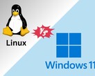 使用 Tux 和 Windows 徽标的 Linux 与 Windows 11 游戏性能比较