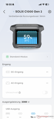 概览显示电池状态...
