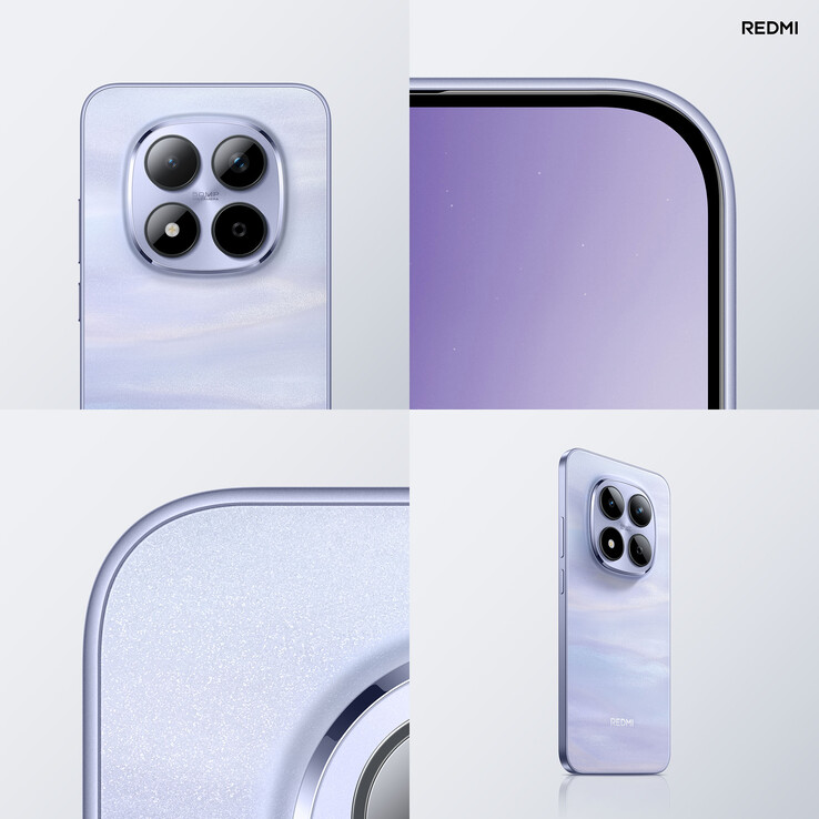 Redmi Note 15 Pro 的 "云紫 "配色（图片来源：Thomas Wang）