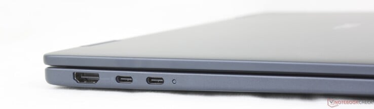 右：HDMI 1.4、2x USB-C Gen. 2 (10 Gbps) w/ DisplayPort + Power Delivery