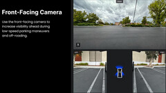 Cybertruck 的前置摄像头用于停车（图片：特斯拉）