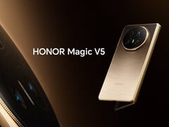 Magic V5 采用 Magic V3 的设计语言，八角形摄像头外壳。(图片来源：Honor - 已编辑）