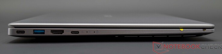 左侧USB-C 电源连接器、USB 3.0、HDMI、USB-C