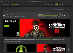 NvidiaGeForce Game Ready Driver 546.17 在GeForce Experience 3.27 中下载（来源：Own）