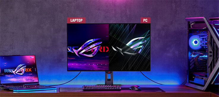 ROG Strix OLED XG32UCWG 配备 KVM 切换器。(图片来源：华硕）