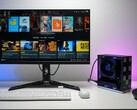 框架台式电脑运行 Bazzite 操作系统，与显示 Steam 游戏界面的显示器相连，类似控制台设置。(ETA PRIME）