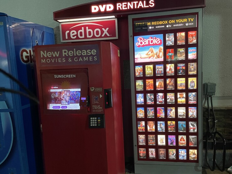 拉斯维加斯一家超市前的 DVD 出租站。(照片：Andreas Sebayang/Private）