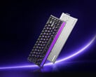 Legion R9 提供定制版和非定制版 Huano Classic HiFi Latte 轴体可选。图示:展示键盘设计的宣传图片。