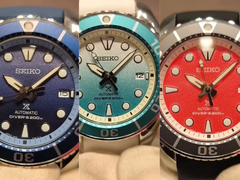 从左到右（如图）：精工 Prospex SPB543J、SPB539J 和 SPB541J。(图片来源：YouTube 上的 @SeikoLeaks - 已编辑）