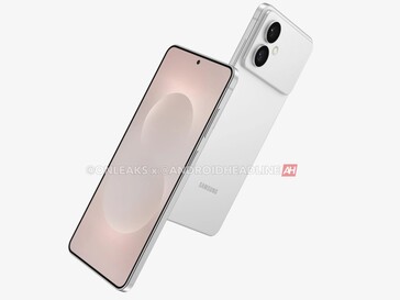 非官方渲染图，从另一个角度展示了传闻中的Galaxy S26 Edge。(图片来源：OnLeaks viaAndroid Headlines)