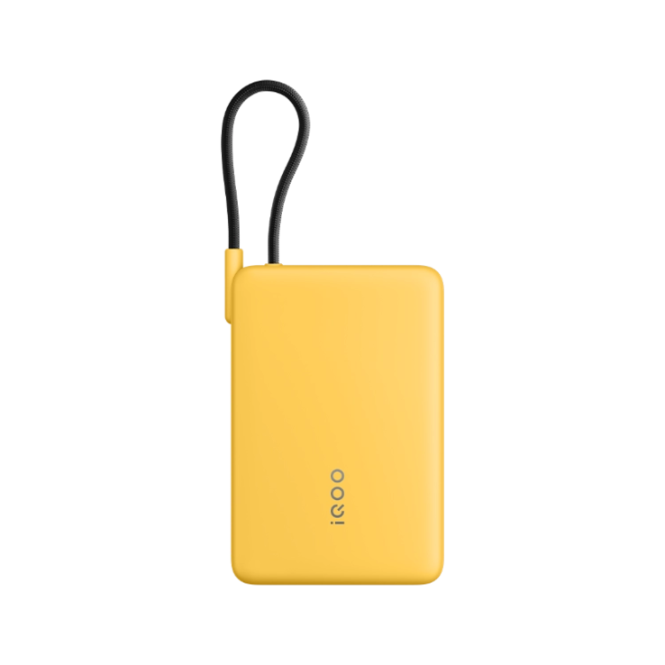 内置数据线的 iQOO 33W 电源 10000mAh。(图片来源：vivo）