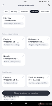 付费高级订阅可提供针对特定工作的人工智能支持选项。
