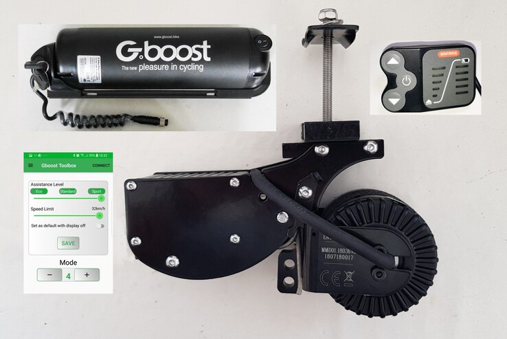 Gboost白金电动自行车改装套件。(图片来源：Gboost)