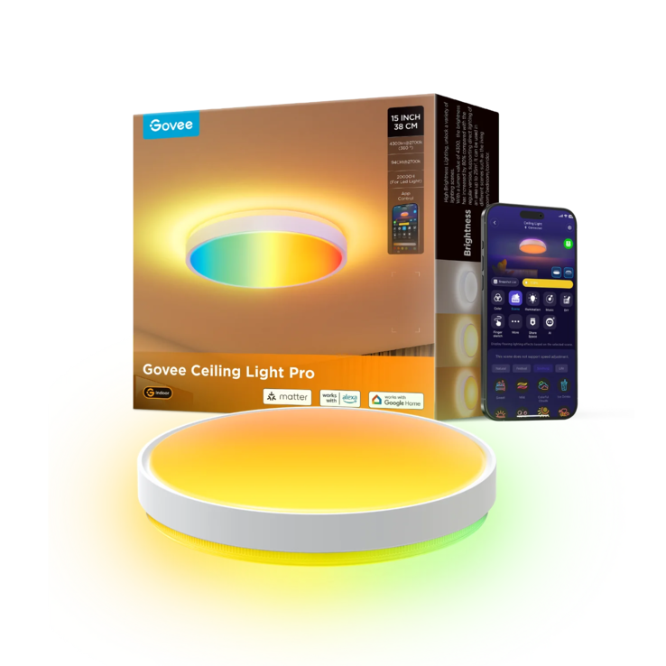 Govee 智能吸顶灯 Pro。(图片来源：Govee）