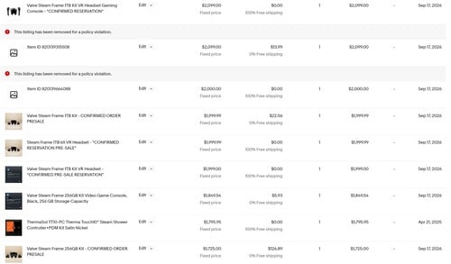 有黄牛被拍到在转卖 Steam 帧