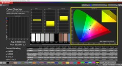 CalMAN ColorChecker 已校准（P3 目标色彩空间）